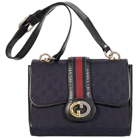 navy blue vintage gucci bags|blue gucci bag vintage.